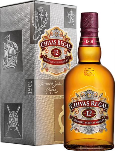 Chivas Regal Blended Scotch Whisky 12 Years, 40 % Vol.Alk., Schottland, im Geschenkkarton