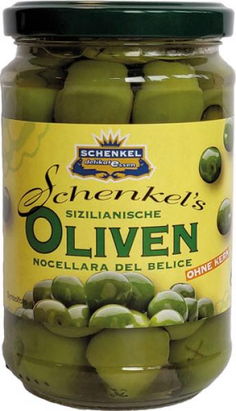Schenkel Oliven "Nocellara del Belice" grün, ohne Kern, aus Sizilien