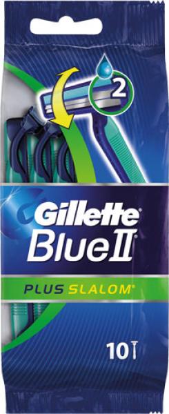 Gillette Blue II Plus Slalom Einwegrasierer, 10 Stück
