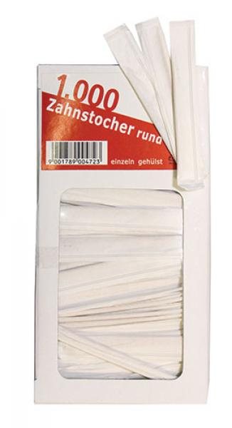 Zahnstocher Holz, einzeln verpackt