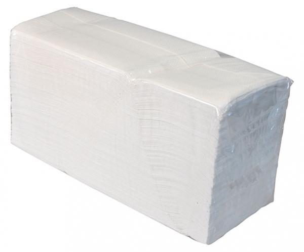 Papier-Falthandtücher weiss mit Prägung, C-Faltung, 2-lagig, 24,5 x 9,5 cm, Zellstoffmix, EINZELPACKUNG, 180 Stück Packung