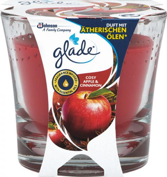 Glade Duftkerze Apple Cosy Cider, im Glas, 129 Gramm