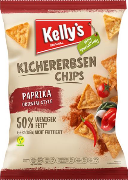 Kelly's Kichererbsen-Chips Paprika Oriental Style, 60 Gramm