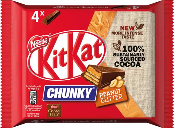 KitKat Chunky Peanut Butter, 4er Packung