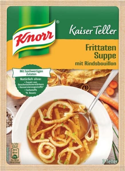 Knorr Kaiser Teller Frittaten-Suppe mit Rindsbouillon, 3 Teller