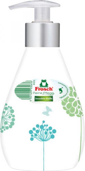 Frosch Reine Pflege Sensitiv-Seife, Designflasche, Original (Pumpe), 300 ml