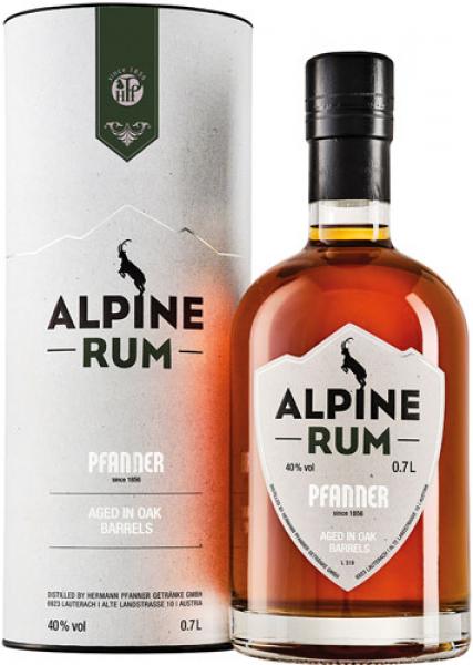 Pfanner Alpine Rum, im Eichenfass gereift, 40 % Vol.Alk., Österreich, in Geschenkdose