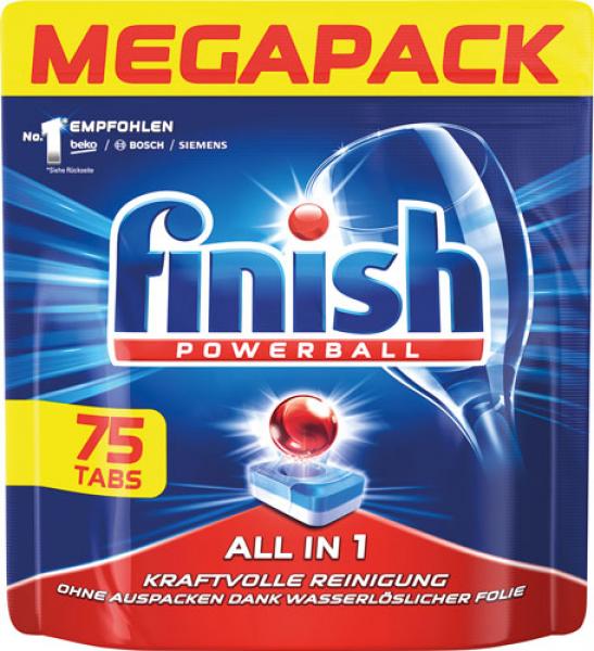 finish All-in-1 Megapack Powerball-Tabs Kraftvolle Reinigung, inkl. Salz- und Klarspülfunktion