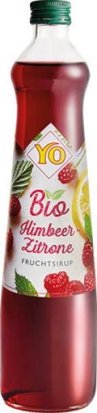 YO Bio Himbeer-Zitrone Sirup, EINWEG Glasflasche