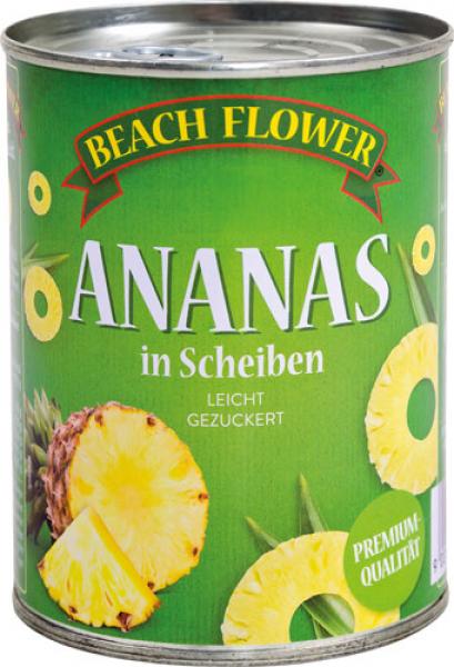 Beach Flower Ananas-Scheiben, leicht gezuckert, 340 Gramm