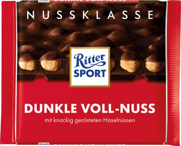Ritter Sport Nuss-Klasse Dunkle Voll-Nuss, 100 Gramm