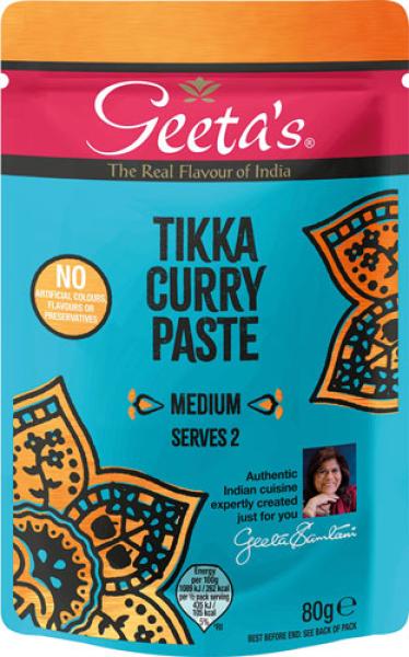 Geeta's Tikka Curry Paste Medium, 80 Gramm