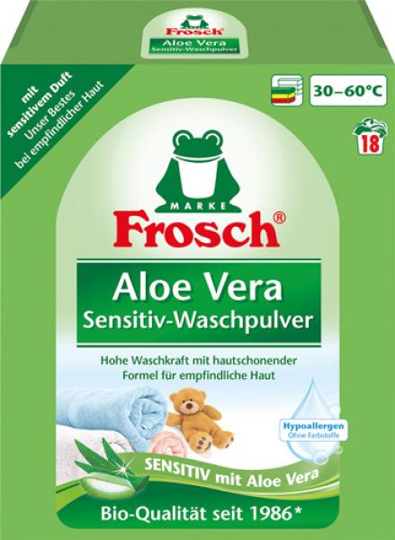 Frosch Waschmittel Sensitive Aloe Vera, Vollwaschmittel-Pulver BIO 18 WG