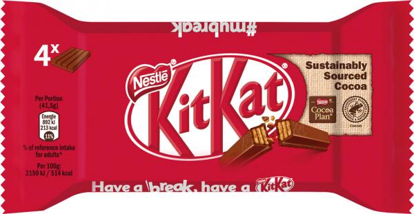 KitKat Classic, 4er Packung, 166g