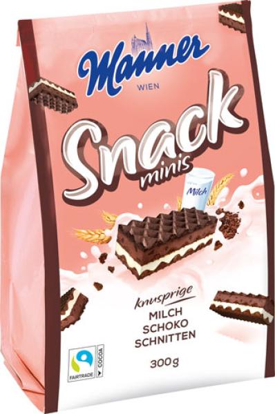 Manner Snack Minis Milch-Schoko, 300 Gramm Packung