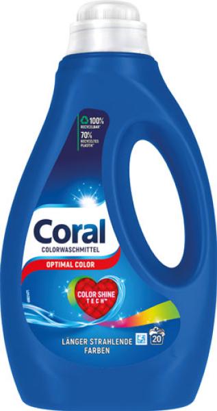 Coral Optimal Color, Colorwaschmittel flüssig 20 WG