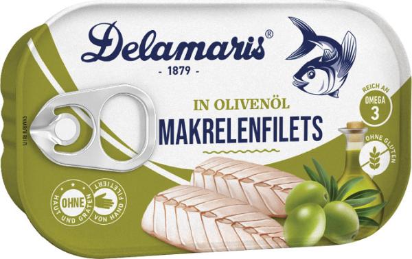 Delamaris Makrelenfilets in Olivenöl, 81.25g