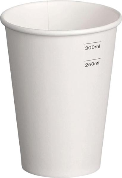 Trinkbecher 0,3 Liter, Papier weiß
