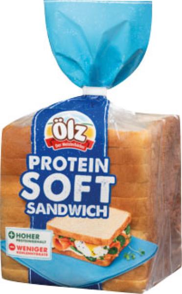 Ölz Protein Soft Sandwich, vegan, 10 Scheiben, 400 Gramm