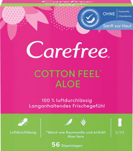 Carefree Cotton Feel Aloe, Slipeinlagen, 56 Stück