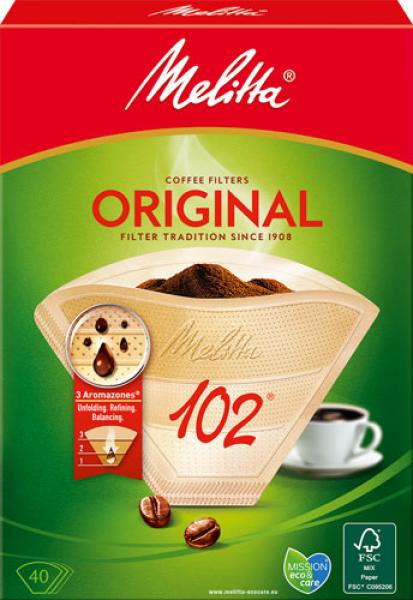 Melitta Filter 102 Original, naturbraun, 40 Stück