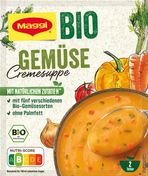 Maggi Bio Gemüsecremesuppe, 2 Teller
