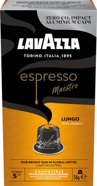 Lavazza Espresso Maestro Lungo, 10 Stk. Alminiumkapseln, Nespresso-kompatibel