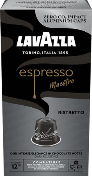 Lavazza Espresso Maestro Ristretto, 10 Stk. Aluminiumkapseln, Nespresso-kompatibel, 57 Gramm