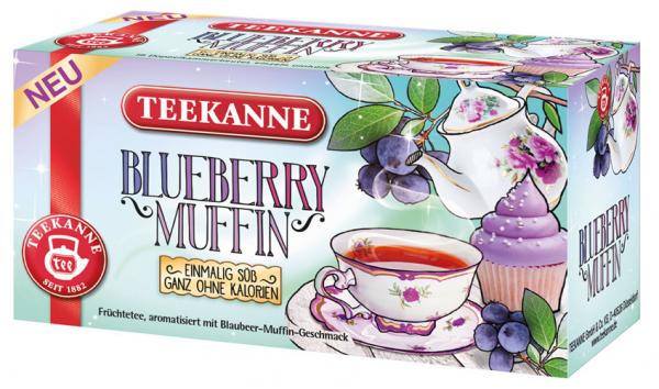 Teekanne Sweetea Blueberry Muffin, Früchtetee, Teebeutel im Kuvert