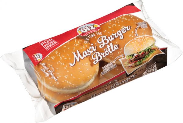 Ölz Maxi Burger Brötle, vorgeschnitten, 4 Stück, 300 Gramm Packung