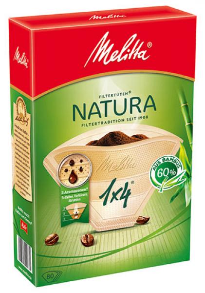 Melitta Filter 1 x 4 Natura, naturbraun, 80 Stück