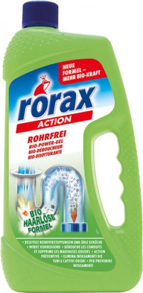 Rorax Action Rohrfrei BIO Power-Gel, Abflußreiniger, 1 Liter