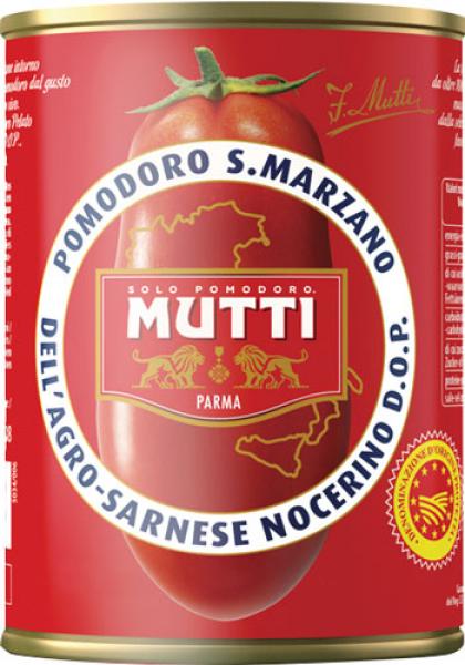 Mutti Pomodoro San Marzano geschälte Tomaten, in Tomatensaft eingelegt, 400g