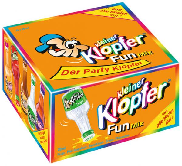 Kleiner Klopfer Fun Mix, 5 Sorten mit 15 - 17 % Vol.Alk., 25 x 20 ml