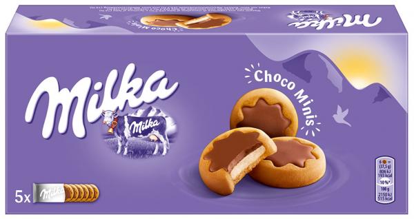Milka Choco Mini Stars, Kekse mit Milchcreme, 5 x 6 Stück einzeln verpackt
