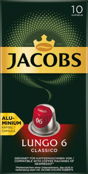 Jacobs Lungo Classico 6, Nespresso-kompatibel, 10 Kaffeekapseln