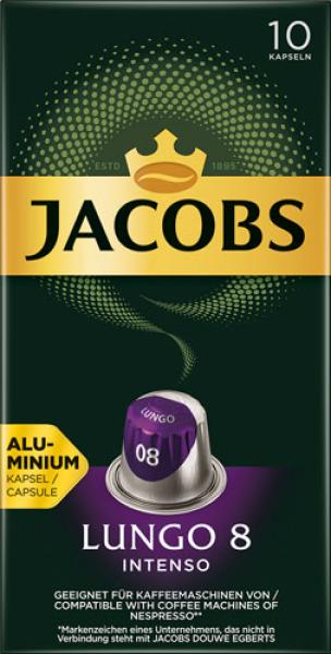 Jacobs Lungo Intenso 8, Nespresso-kompatibel, 10 Kaffeekapseln