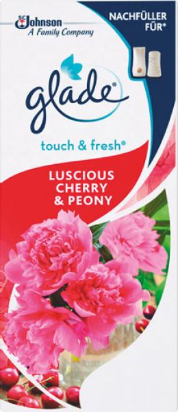 Glade Touch & Fresh Minispray Luscious Cherry & Peony, NACHFÜLLUNG (Kartusche)