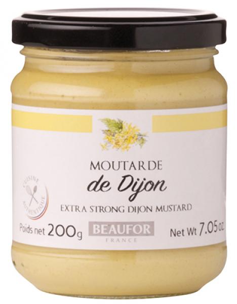 Beaufor Dijon-Senf Moutarde de Dijon, 200 Gramm Glas, extra-scharf aus Frankreich