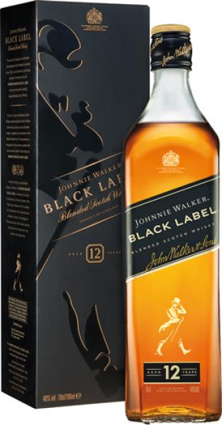 Johnnie Walker Black Label Blended Scotch Whisky 12 Years, 40 % Vol.Alk., Schottland