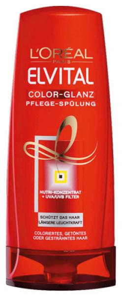 Elvital Color-Glanz Farbschutz Pflege-Spülung, für coloriertes oder gesträhntes Haar, 200ml