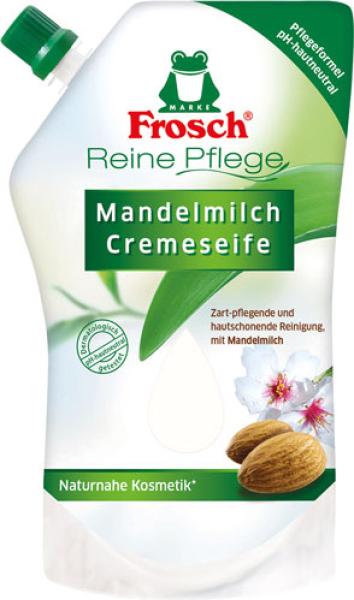 Frosch Reine Pflege Mandelmilch, Pflegeseife, Nachfüllbeutel (ohne Pumpe), 500ml