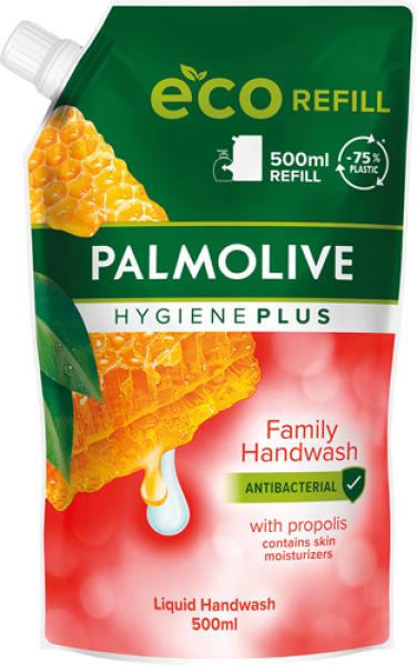 Palmolive HygienePlus Family Handwash, Flüssigseife antibakteriell, Nachfüllbeutel (ohne Pumpe), 500ml