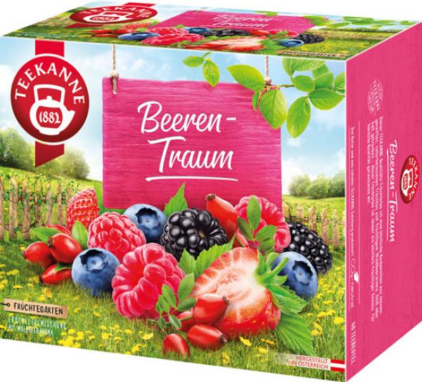 Teekanne Früchtegarten Beeren-Traum, 40 Teebeutel im Kuvert