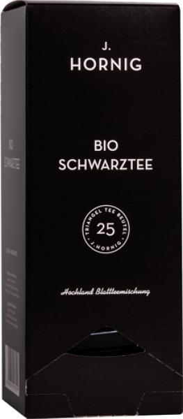 J. Hornig Bio Schwarztee, Hochland Blattteemischung, 25 Pyramidenbeutel im Kuvert,