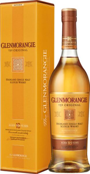 Glenmorangie Original Highland Single Malt Scotch Whisky, 10 Years, 40 % Vol.Alk., Schottland, im Geschenkkarton