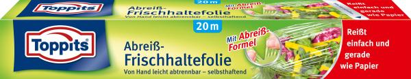 Toppits Frischhaltefolie, 29 cm breit, von Hand leicht abreißbar, 20 Meter