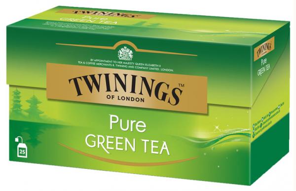 Twinings Pure Green Tea, Grüntee, 25 Teebeutel im Kuvert