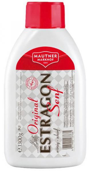 Mautner Markhof Estragon Senf, würzig-scharf, Stehtube, 1,3kg