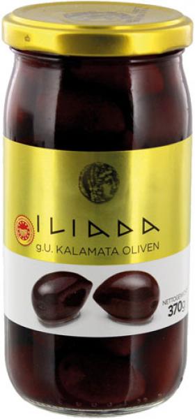 Iliada Griechische Kalamata-Oliven schwarz, mit Kern